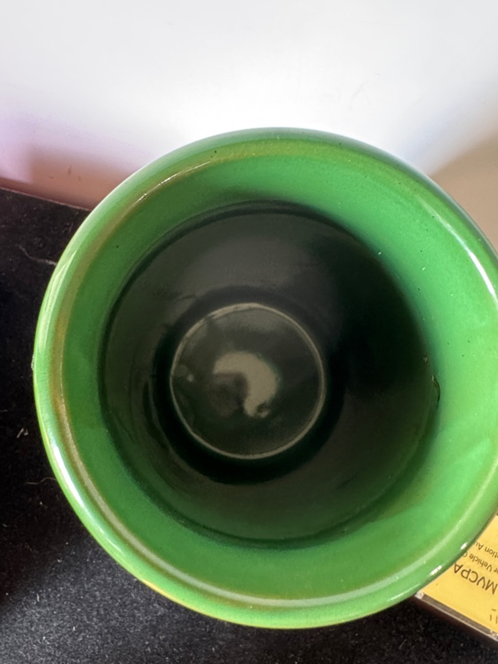 Green Ceramic Flower Utensil Holder - Picture 2 of 4